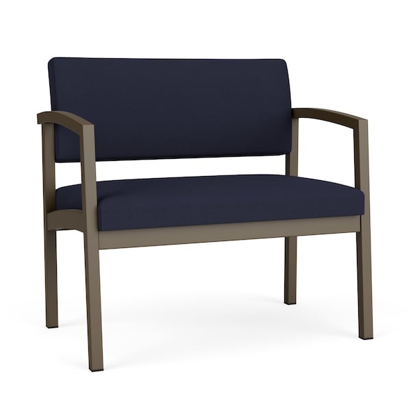 Lesro Lenox Steel Bariatric Chair Metal Frame, Bronze, OH Navy Upholstery LS1401 - main